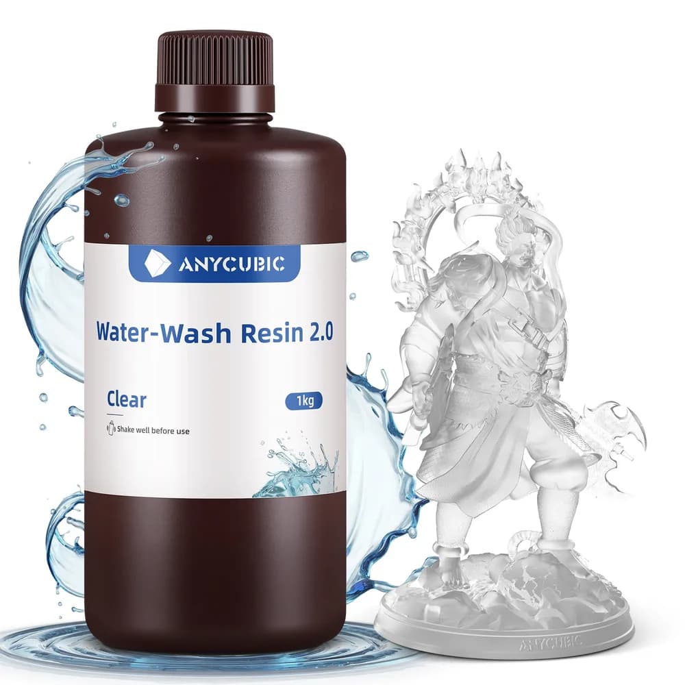 Rășină 3D Anycubic Water-Wash 2.0 (SSX2WH-101A) — miniatură