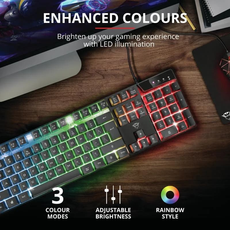 Tastatura Mecanica Gaming Trust GXT 835 Azor, USB, negru — miniatură