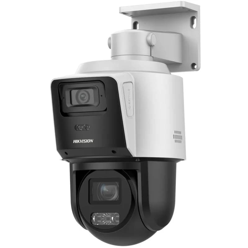Camera de supraveghere IP TandemVu 4MP+4MP 4X POE PTZ Hikvision DS-2SE3C404MWG-E/14, lentila bullet fixa: 2.8mm; lentila PTZ varifocala: 2.8-12mm, iluminare min bullet: Color: 0.01 Lux @ (F1.6, AGC ON),B/W: 0.005 Lux @ (F1.6,AGC ON), 0 Lux cu IR: 30m, iluminare min PTZ: Color: 0.01 Lux @ (F1.5, AGC