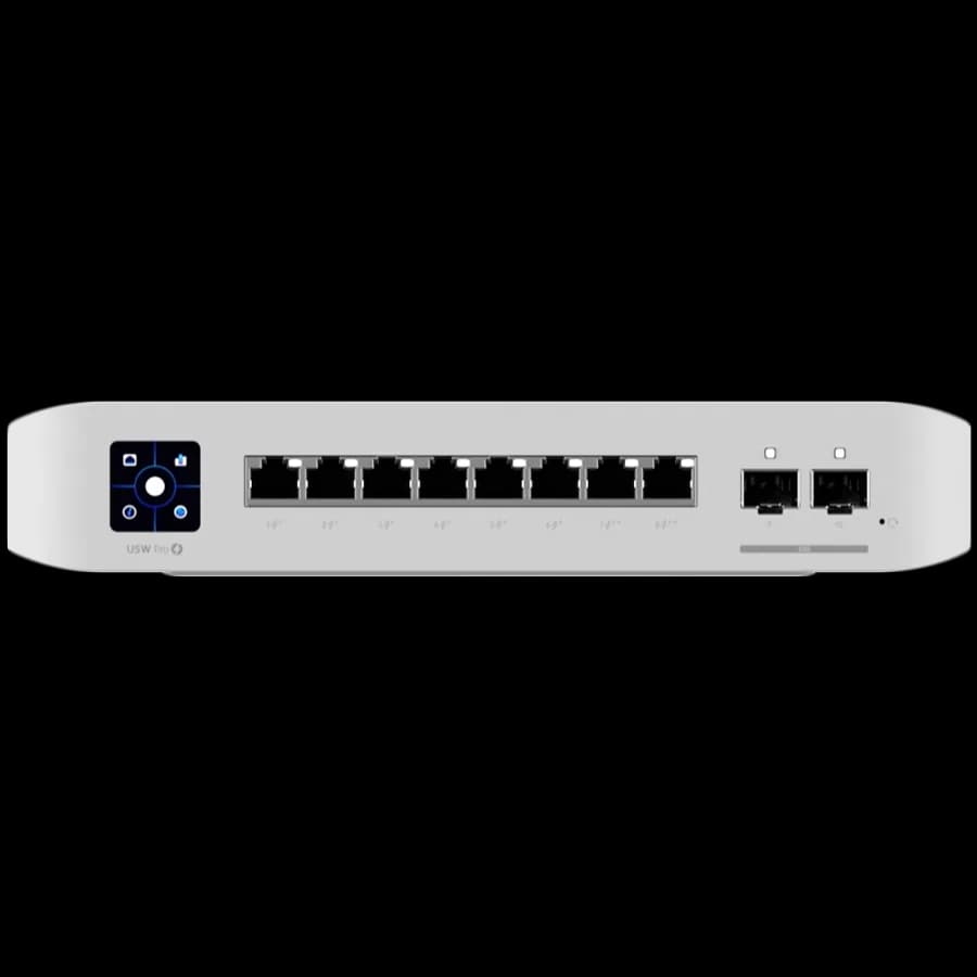 Ubiquiti USW-Pro-8-PoE-EU An 8-port, Layer 3 switch with PoE+ and PoE++ output. Can power devices with up to 120W, with a power consumption of 30W "USW-PRO-8-POE-EU"