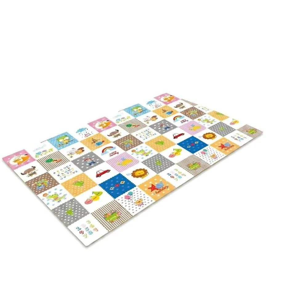 Covor de joaca pentru copii U-Grow, din spuma, pliabil, 2 fete, impermeabil, izolant, 180 x 120 x 1 cm, design educativ — miniatură
