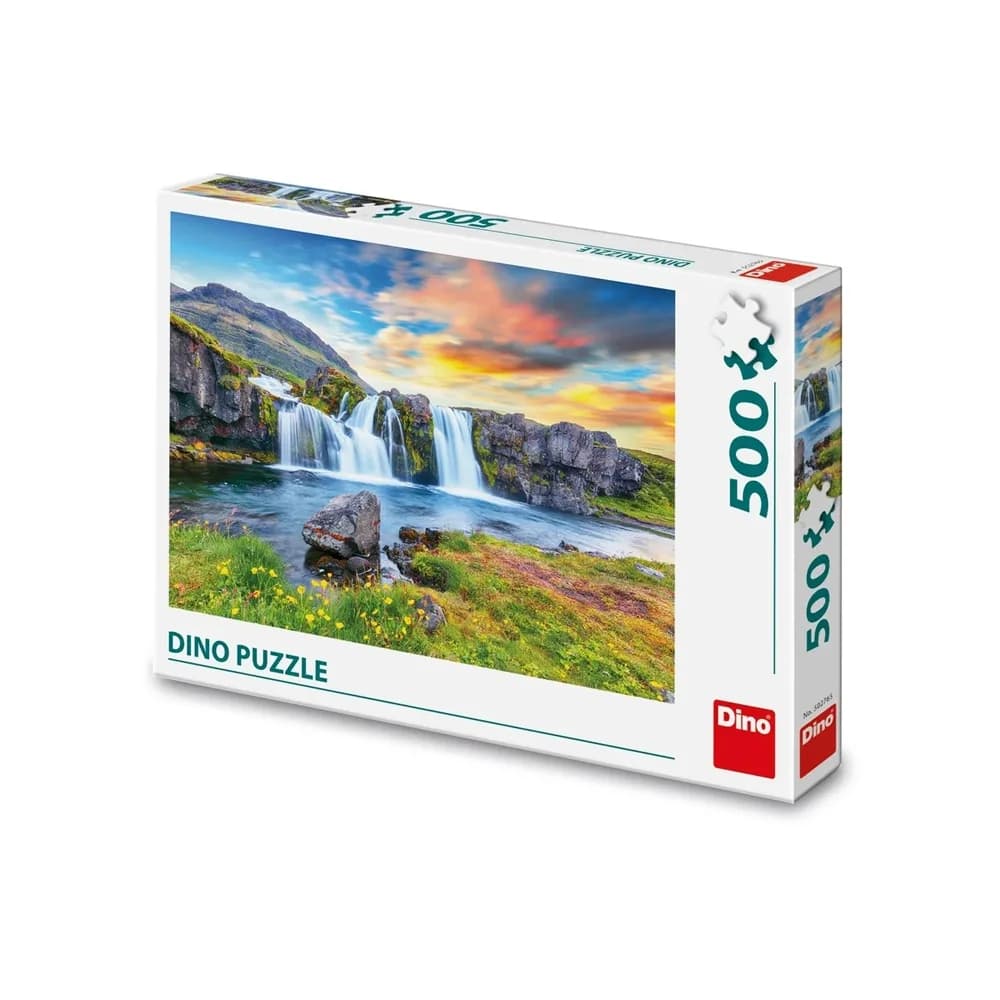 Puzzle 500 piese, Cascada Islanda - DINO TOYS