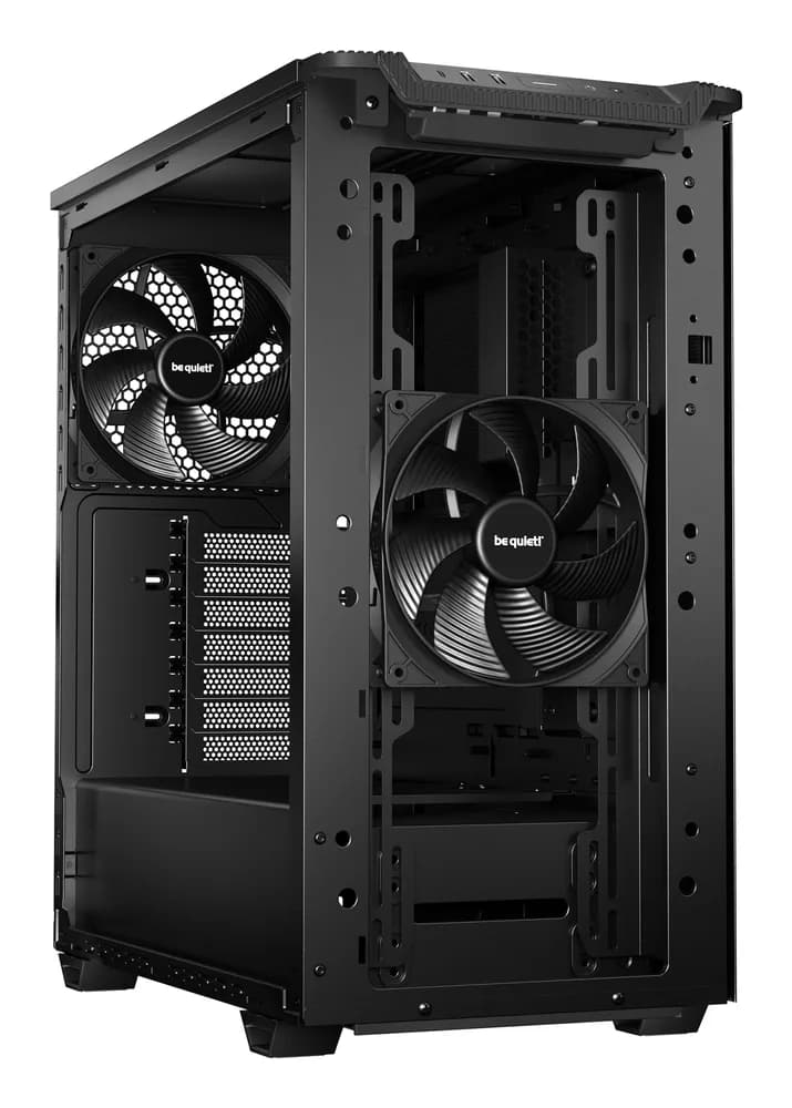 CARCASA be quiet "PURE BASE 501", middle tower, gaming, fara sursa, suporta 6xfan, 2xfan inclus, PSU shroud, USB Type-C x 1, USBx2, audio+mic, 7 sloturi expansiune, negru, "BGW74" — miniatură