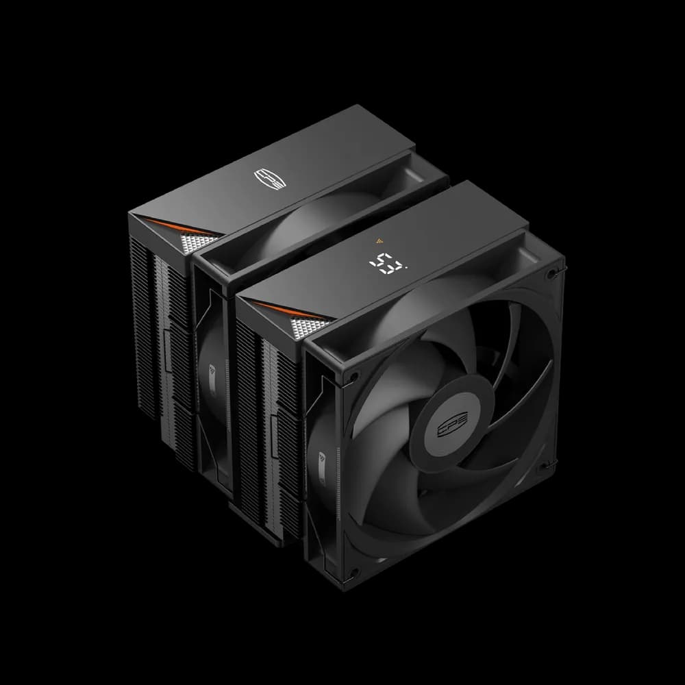 COOLER PCCooler "RT620 Pro Digital ARGB" skt. Intel si AMD, racire cu aer, vent. 2 x 120mm, 500 - 2200 rpm, 6 heatpipes, inaltime 158mm, iluminare ARGB,"RT620Pro Digital BK" — miniatură