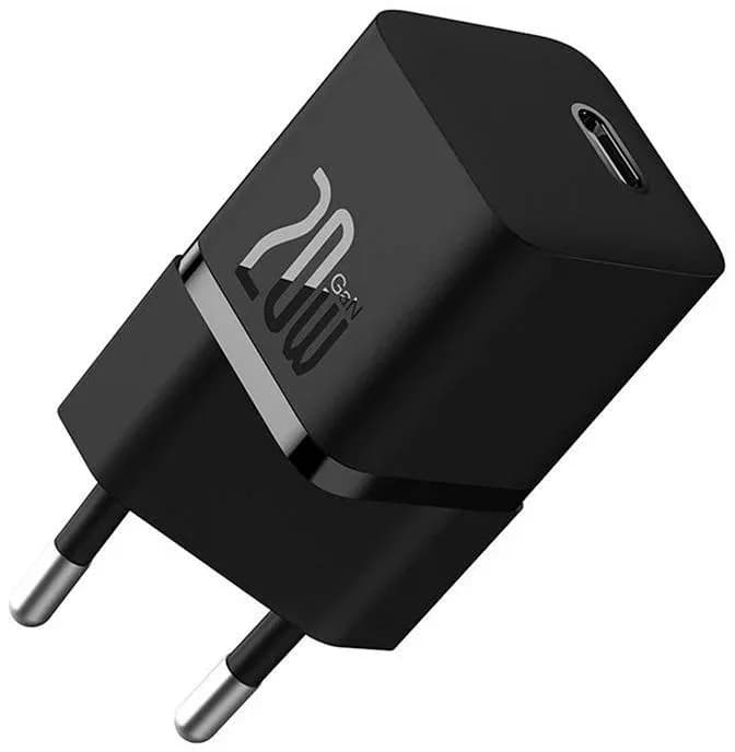 Incarcator retea Baseus, GaN5 Fast Charger mini 20W, 1 x USB Type-C 5V/3A, negru