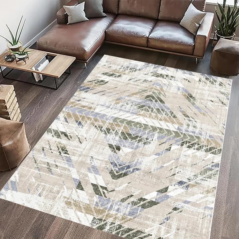 Covor printat, MABO 70x140 cm, lavabil cu spate antialunecare, inaltime fir 3mm — miniatură