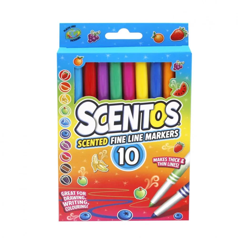 SET 10 MARKERE PARFUMATE CU VARF GROS,SCENTOS