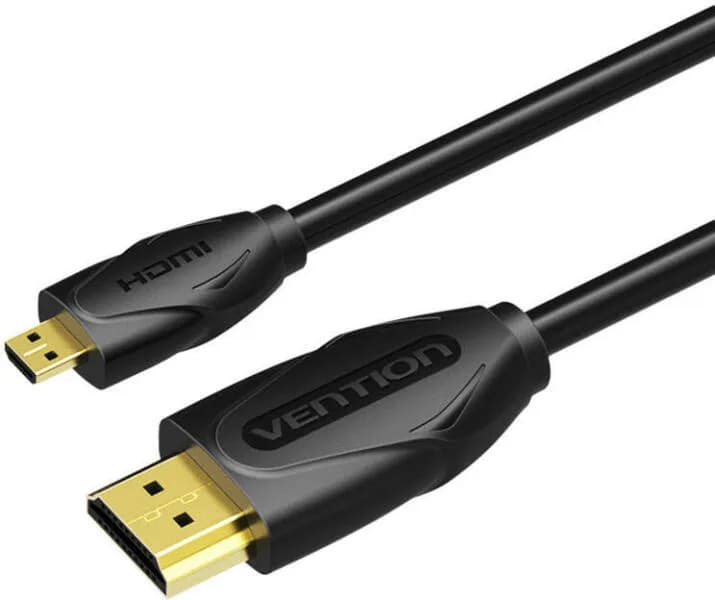 Cablu video Vention, HDMI(T) la microHDMI (T), 1m, rezolutie 4K la 60Hz, PVC, negru, "VAA-D03-B100" - 6922794721159