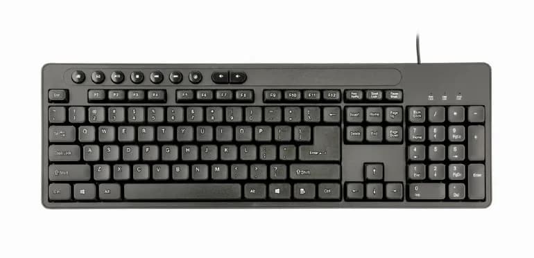 KIT wired GEMBIRD, tastatura 104 taste + mouse optic 1600dpi 3 butoane rotita scroll, black "KBS-UM-04"x — miniatură