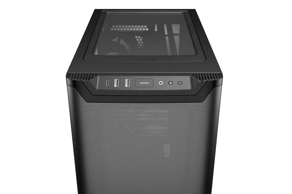 CARCASA be quiet "PURE BASE 501", middle tower, gaming, fara sursa, suporta 6xfan, 2xfan inclus, PSU shroud, USB Type-C x 1, USBx2, audio+mic, 7 sloturi expansiune, negru, "BGW74" — miniatură