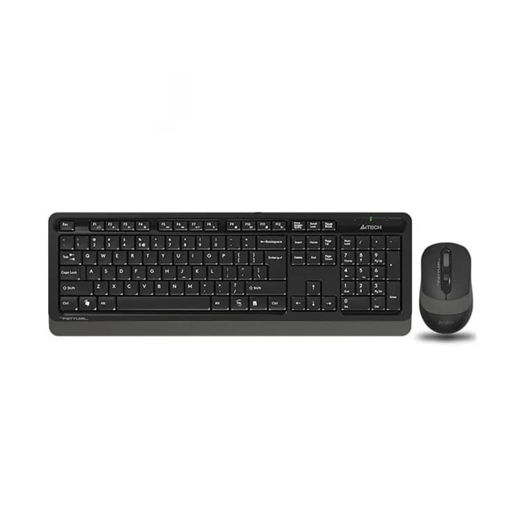Kit wireless tastatura si mouse A4Tech FG1010, taste numerice, gri