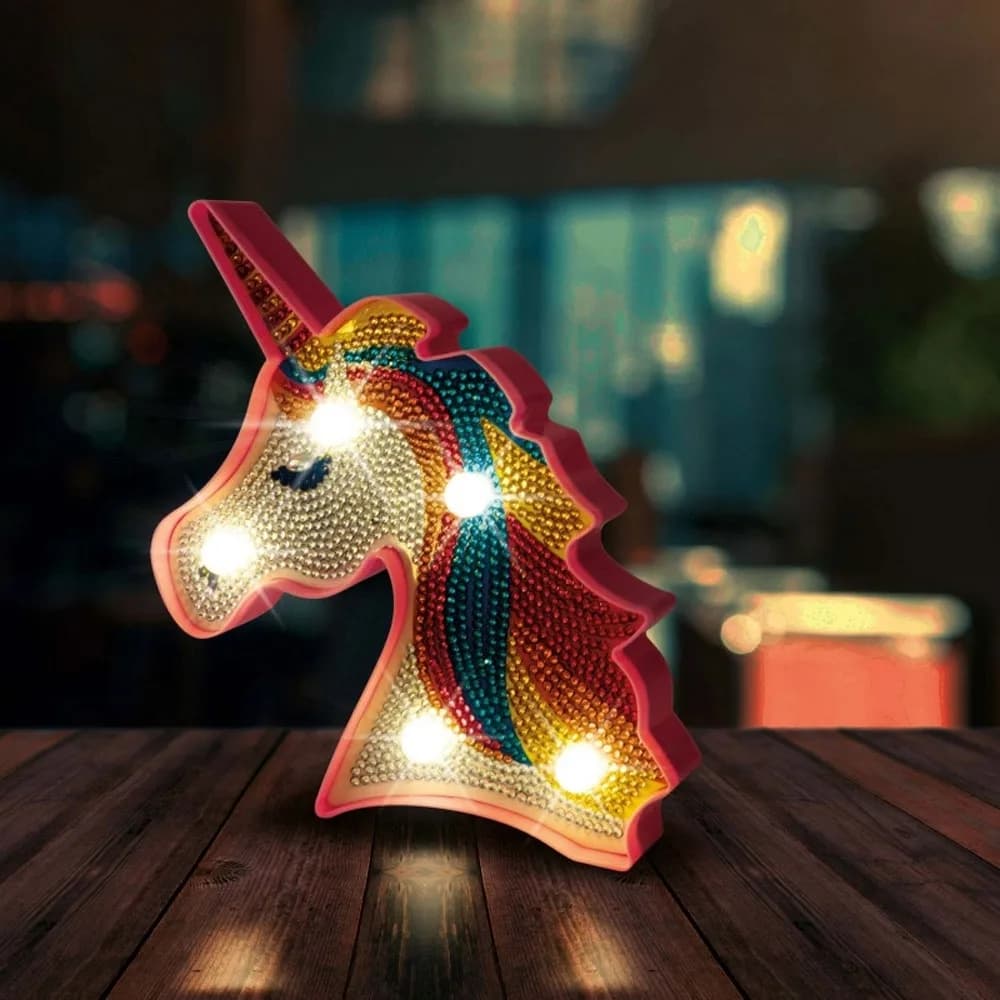 Set creatie cu diamante, lampa unicorn - Toi-Toys — miniatură