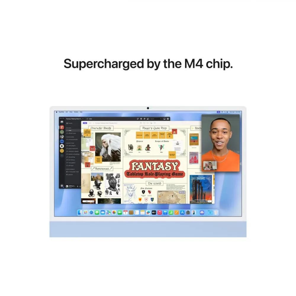 Apple iMAC 24" Retina 4.5k/ Apple M4 (CPU 8-core, GPU 8-core, Neural Engine16-core)/16GB/256GB - Blue - INT KB (2024) — miniatură