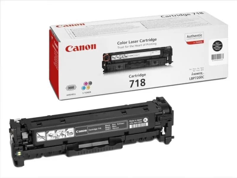 Toner Original Canon Black, CRG-718B, pentru LBP-7200|LBP-7210|LBP-7660|LBP-7680|MF-8330|MF-8340|MF-8350|MF-8360|MF-8380|MF-8540|MF-8550|MF-8580|MF-724|MF-728|MF-729, 3.4K, "CR2662B002AA"
