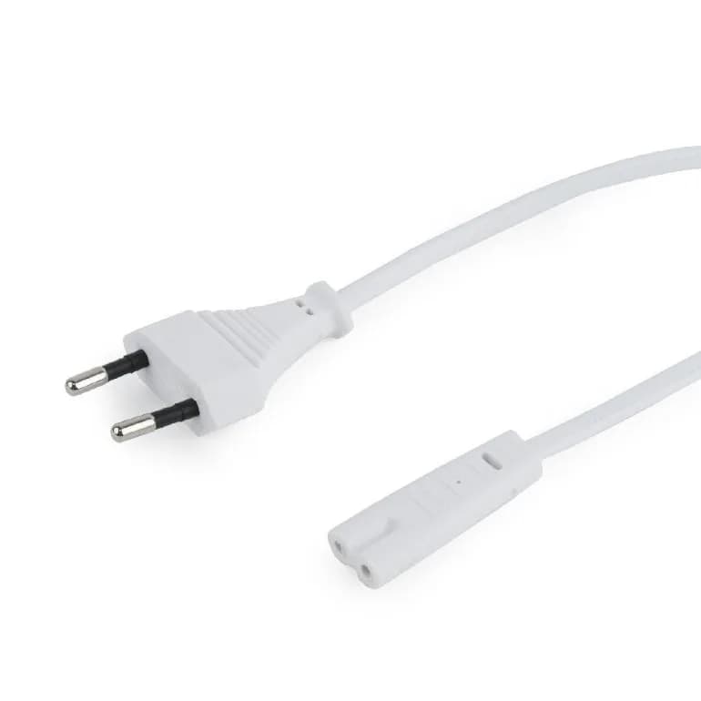 CABLU alimentare GEMBIRD casetofon, 1.8m, intrare Euro plug, iesire C7, bulk, alb, "PC-184/2-W"