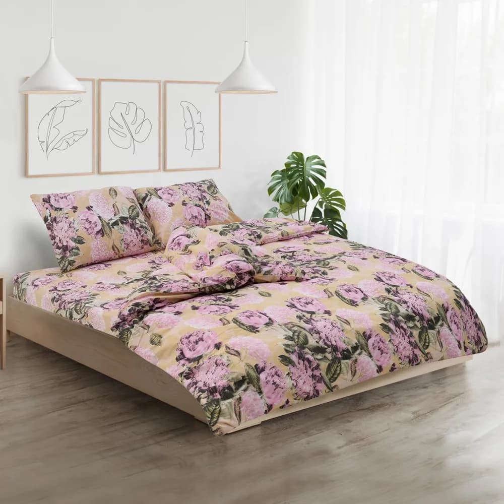 Set de pat king size bumbac,92 gsm,Peony — miniatură