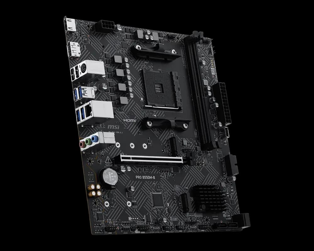 Placa de baza MSI PRO B550M-B, Socket AM4, DDR4, Negru "PRO B550M-B" — miniatură
