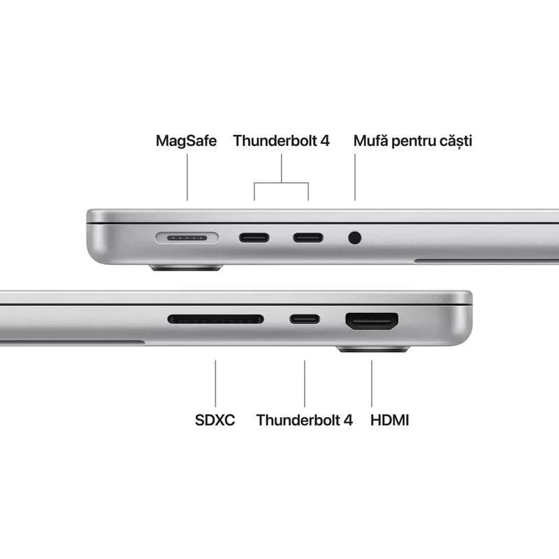 MacBook Pro 14.2"/Apple M5 (CPU 10-core, GPU 10-core, Neural Engine 16-core)/24GB/1TB - Silver - INT KB (No Adapter) - 2025 — miniatură