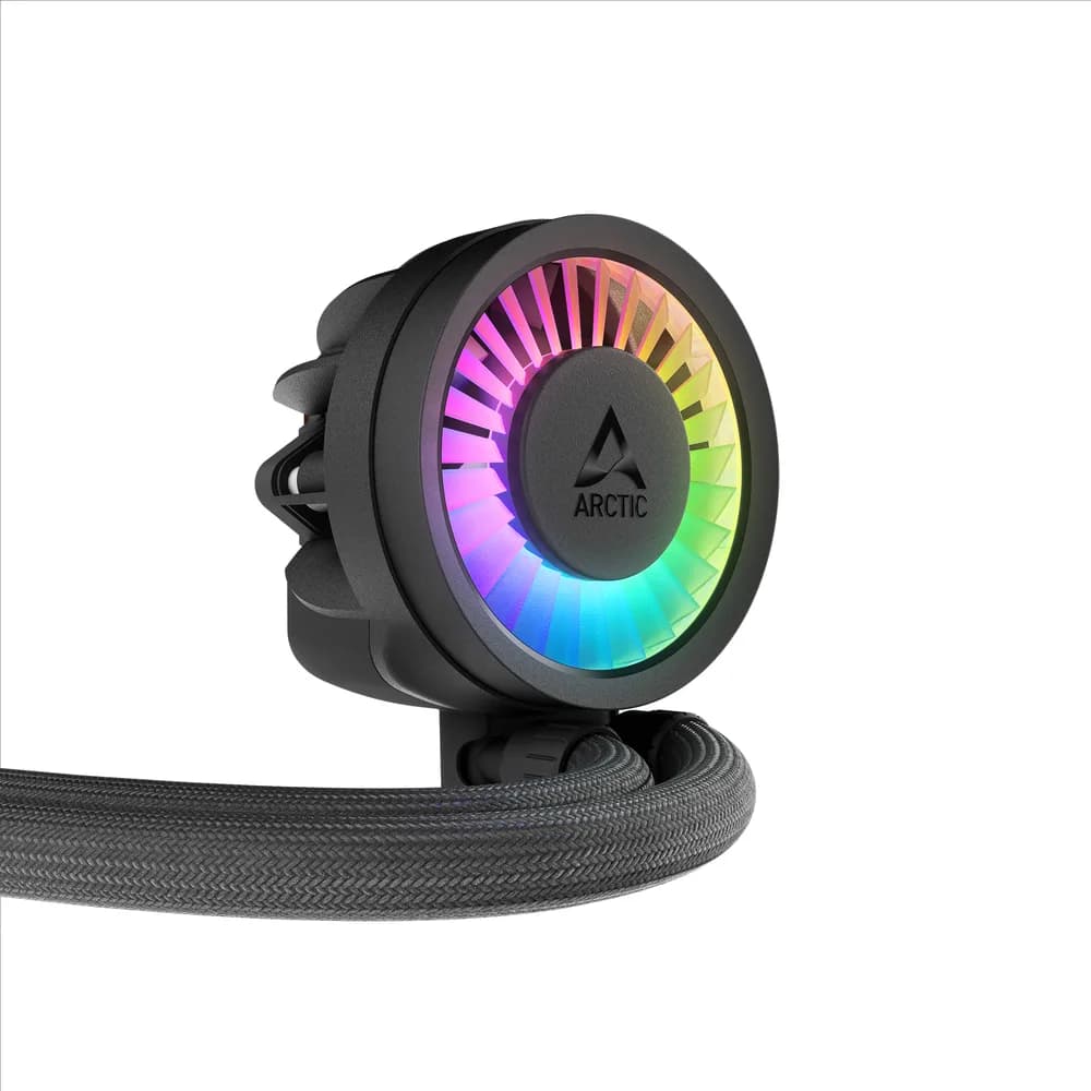 COOLER Arctic "Liquid Freezer III Pro 420 A-RGB", skt. LGA1851, LGA 1700, AM4, AM5, racire cu lichid, 3 x 140mm P14 Pro ARGB, 800 - 2800 RPM, ARGB, negru "ACFRE00185A" — miniatură