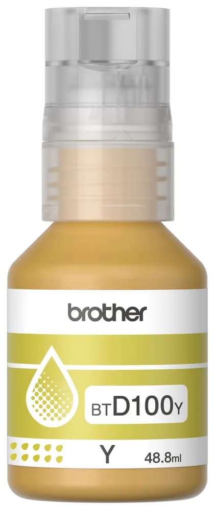 Cartus Cerneala Original Brother Yellow, BTD100Y, pentru DCP-T430W|DCP-T530DW|DCP-T730DW|MFC-T930DW|5K, incl.TV 0 RON, "BTD100Y" — miniatură