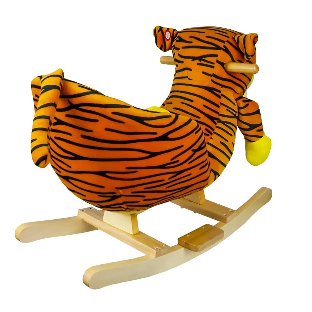 Balansoar pentru bebelusi, Tigru, lemn + plus, 60x34x45 cm — miniatură
