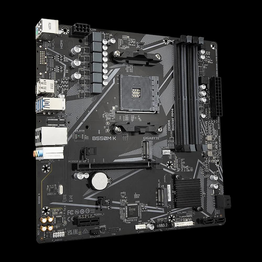 Placa de baza Gigabyte B550M K, Socket AM4, DDR4, Micro-ATX — miniatură