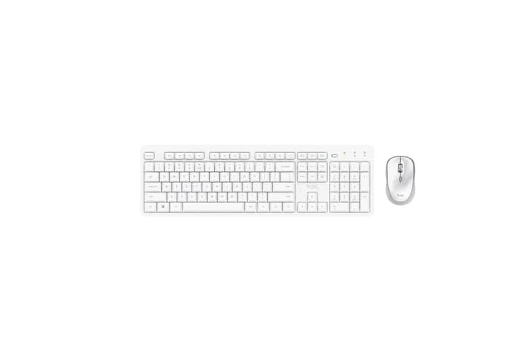 Kit Wireless tastatura si mouse Trust Ody II, taste numerice, alb — miniatură