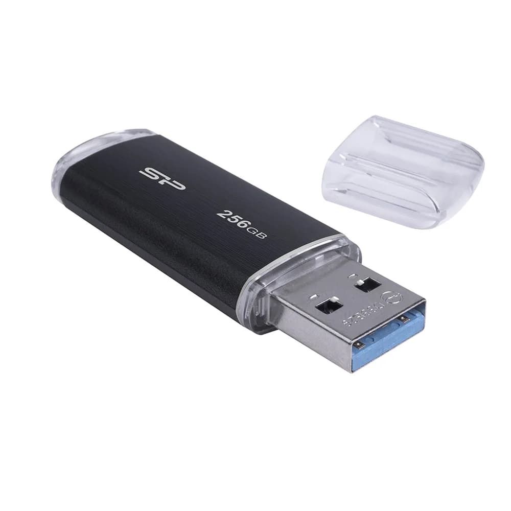 Memorie USB Blaze B02, 256GB, USB 3.0, Black "SP256GBUF3B02V1K" — miniatură