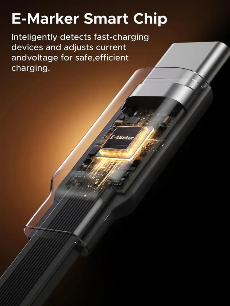 CABLU alimentare si date Ugreen, "L531", Fast Charging Data Cable pt. smartphone, USB Type-C la USB Type-C 100W, retractabil 1m, gri "65905" — miniatură