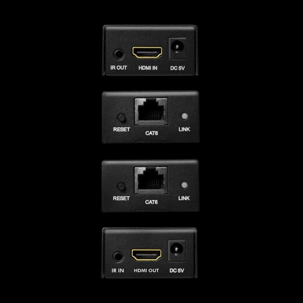 EXTENDER HDMI over LAN LOGILINK, Input: HDMI (T) x 1, Output: HDMI (T) x 1, pana la 60m, rezolutie maxima Full HD (1920x1080) la 60 Hz, negru, "HD0023" — miniatură