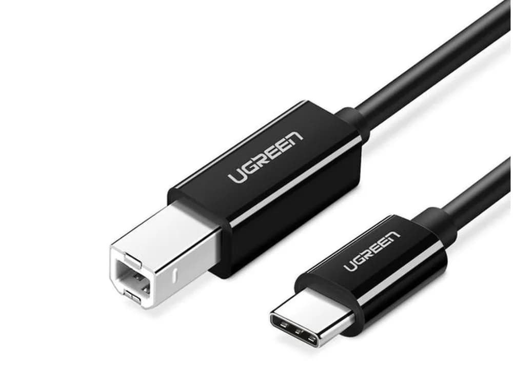 CABLU USB Ugreen pt. imprimanta, "US241" USB Type-C (T) la USB 2.0 Type-B (T), 2m, negru, "50446" - 6957303854462