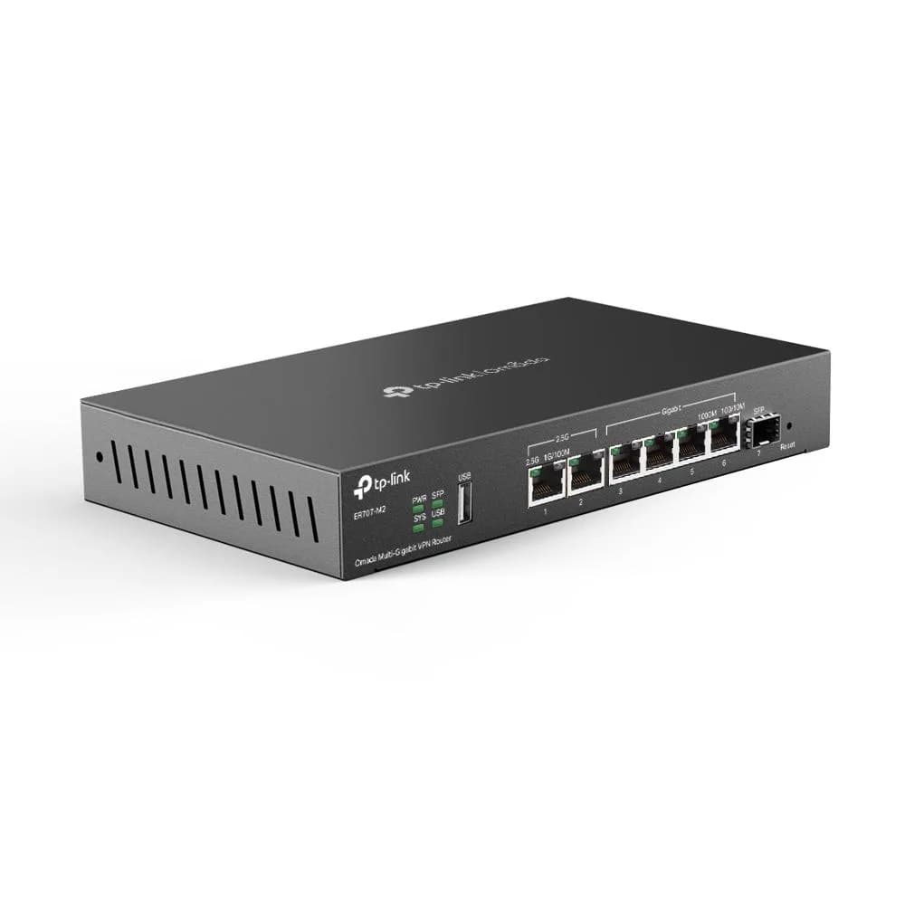 "Omada Multi-Gigabit VPN Router PORT: 1× 2.5G RJ45 WAN Port, 1× 2.5G RJ45 WAN/LAN Port, 1× Gigabit SFP WAN/LAN Port, 4× Gigabit RJ45 WAN/LAN Ports, 1× USB 2.0 port FEATURE: Integration with Omada SDN Controller, Support SSL VPN, OpenVPN and IPsec/ PPTP/ L2TP/ L2TP over IPSec VPN, 500000 Concurrent — miniatură