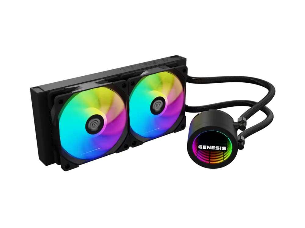 Cooler Procesor GENESIS HYDRIA 240 ARGB, Aer, 2 ventilatoare, aRGB — miniatură