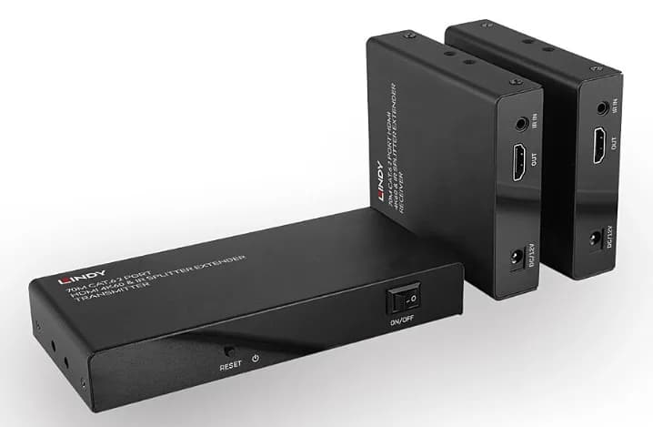 Extender Cat.6, 2 porturi HDMI 4K60 și IR de 70 m, Lindy 38385