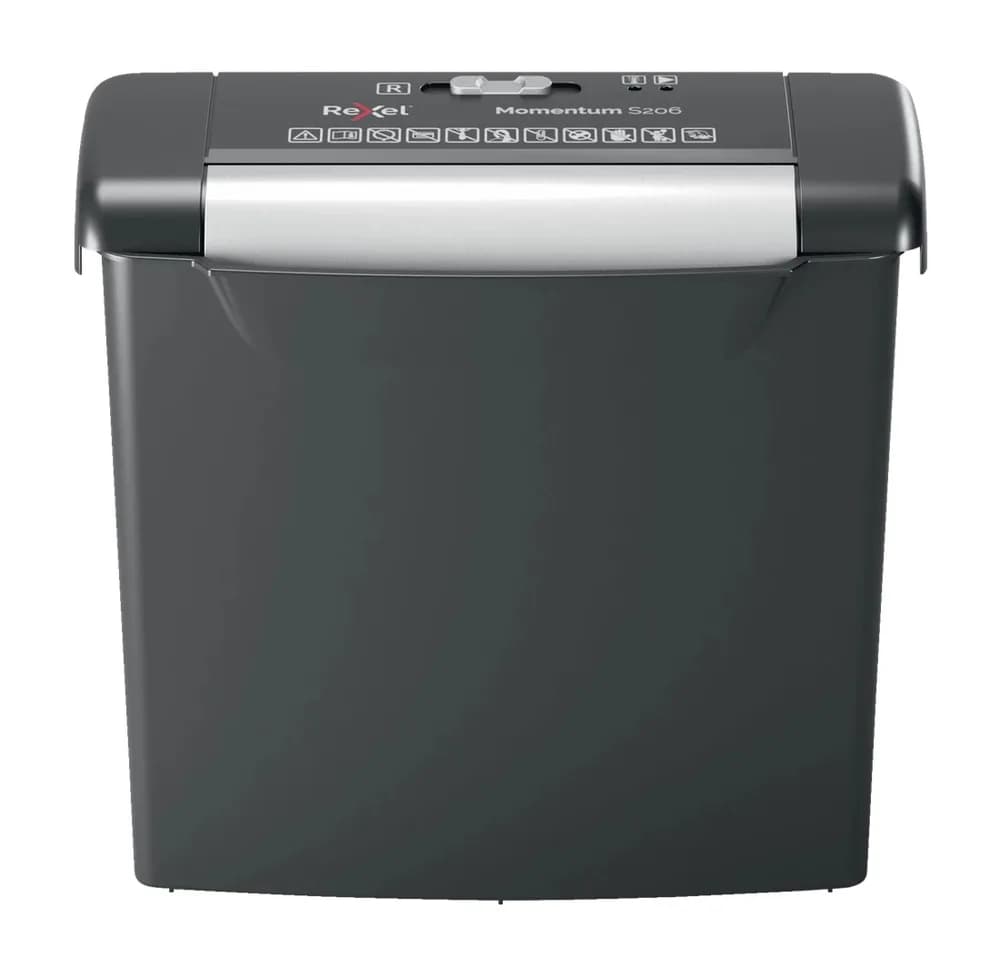 Distrugator manual documente MOMENTUM S206, 6 coli, P2, strip-cut (tip fasii) Rexel "2104568EU"