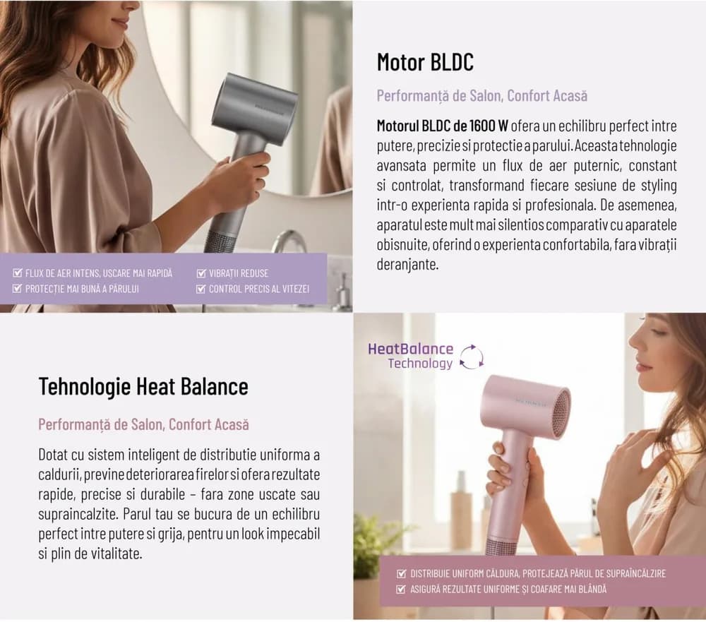USCATOR DE PAR PROFESIONAL HEINNER HHD-H16BLDC-PNK — miniatură