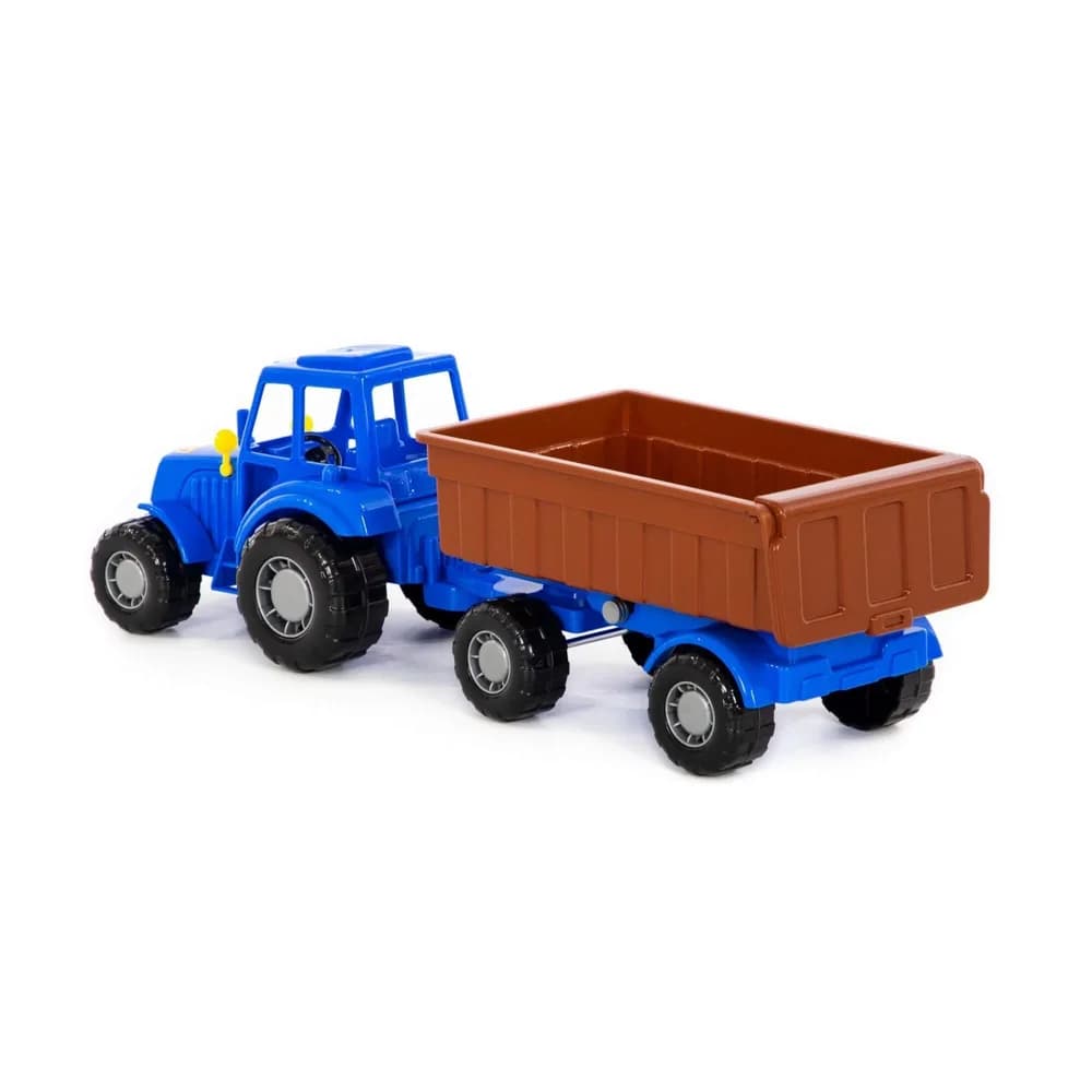 Tractor cu remorca, 44.7x13.4x13.5 cm, Polesie — miniatură