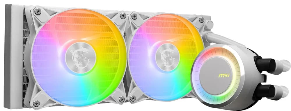 Cooler Procesor MSI MAG CORELIQUID E240 ALB, Lichid, 12 cm, 2 ventilatoare, aRGB — miniatură