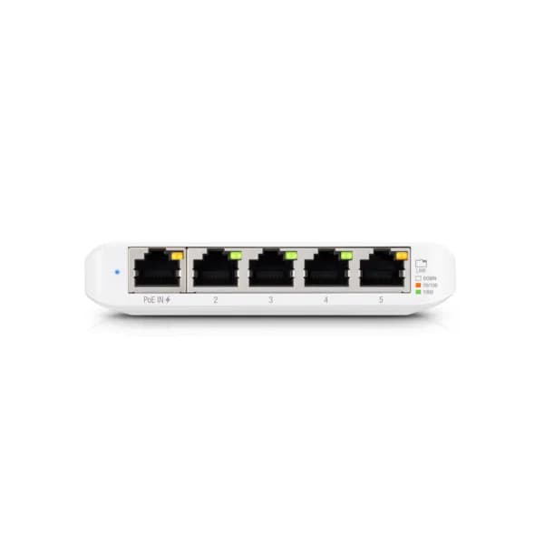 SWITCH PoE UBIQUITI, port Gigabit x 5, SFP nu, managed, carcasa plastic, "USW-FLEX-MINI" — miniatură
