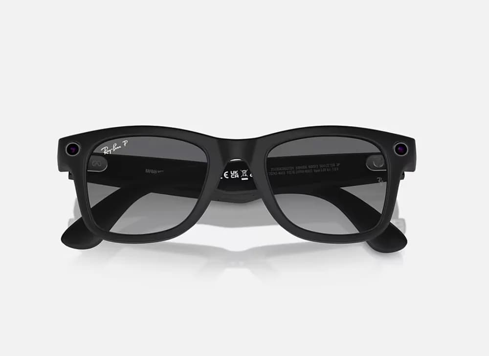 Ray-Ban Meta Wayfarer AI Glasses Matte Black/Polar Gradient Graphite — miniatură