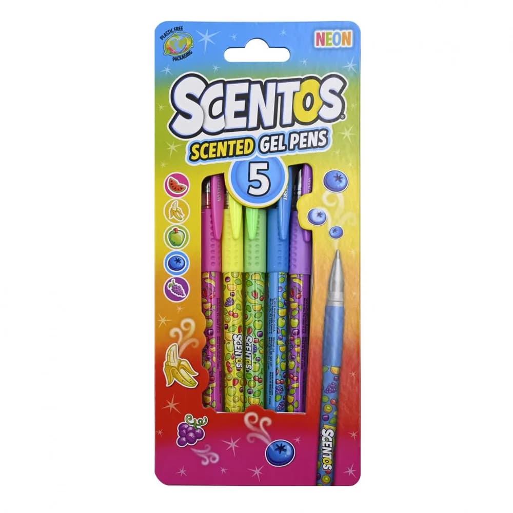 SET 5 PIXURI PARFUMATE CU.GEL, NEON/ PASTEL,SCENTOS — miniatură