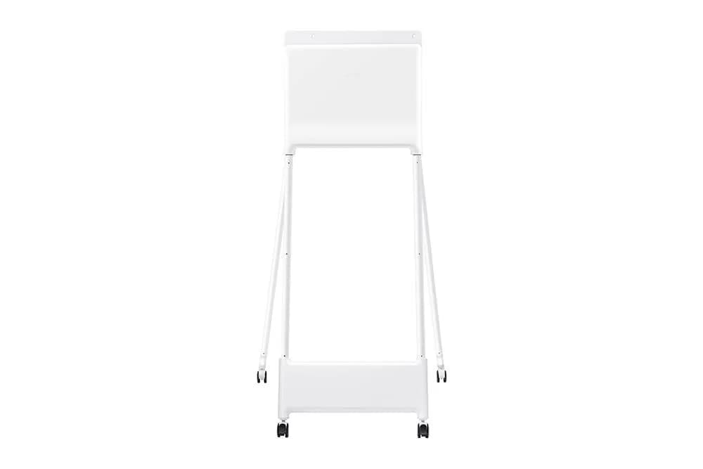 Stand mobil de podea Samsung, compatibil Samsung Flip 55", rotatie 90°, VESA 400x400, dimensiuni 835x1631.1x850.6mm, alb