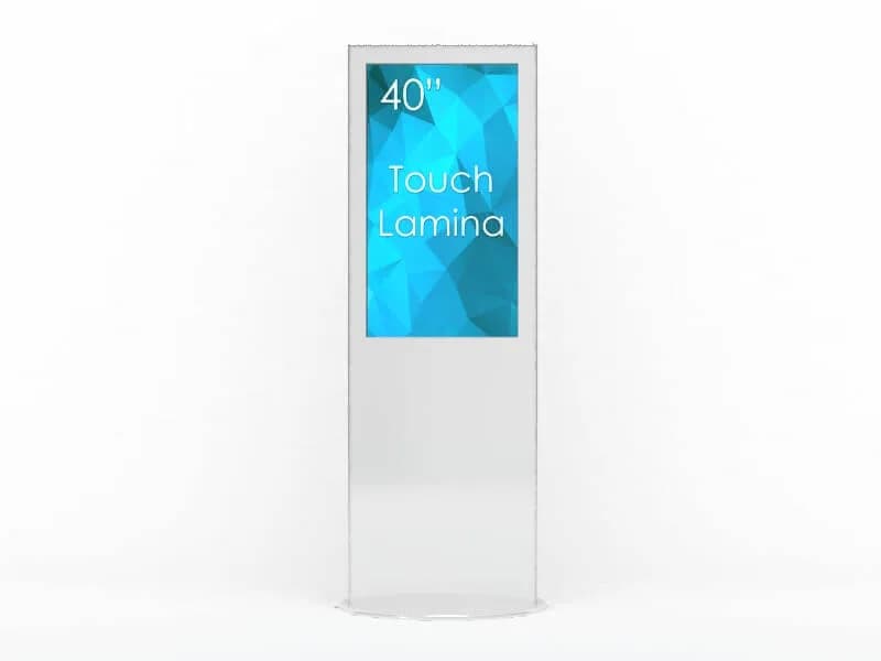 Stand Kiosk/Totem SWEDX Lamina 40" 4K cu Touch, SWLT-40K8-A1, ALB cu baza mobila/fixa metalica