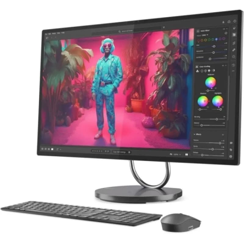 All-in-One Consumer Lenovo Yoga AIO 32ILL10 cu procesor Intel Core Ultra 7 256V pana la 4.8 GHz, 31.5 inch, UHD, 16 GB, Intel Arc Graphics 140V, Windows 11 Home, Gray