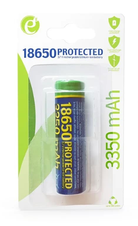 ACUMULATOR GEMBIRD 18650, 3.7V NiMH 3350mAh, 1 buc., dedicate pt. lanterne si creion optic, "EG-BA-18650/3350" — miniatură
