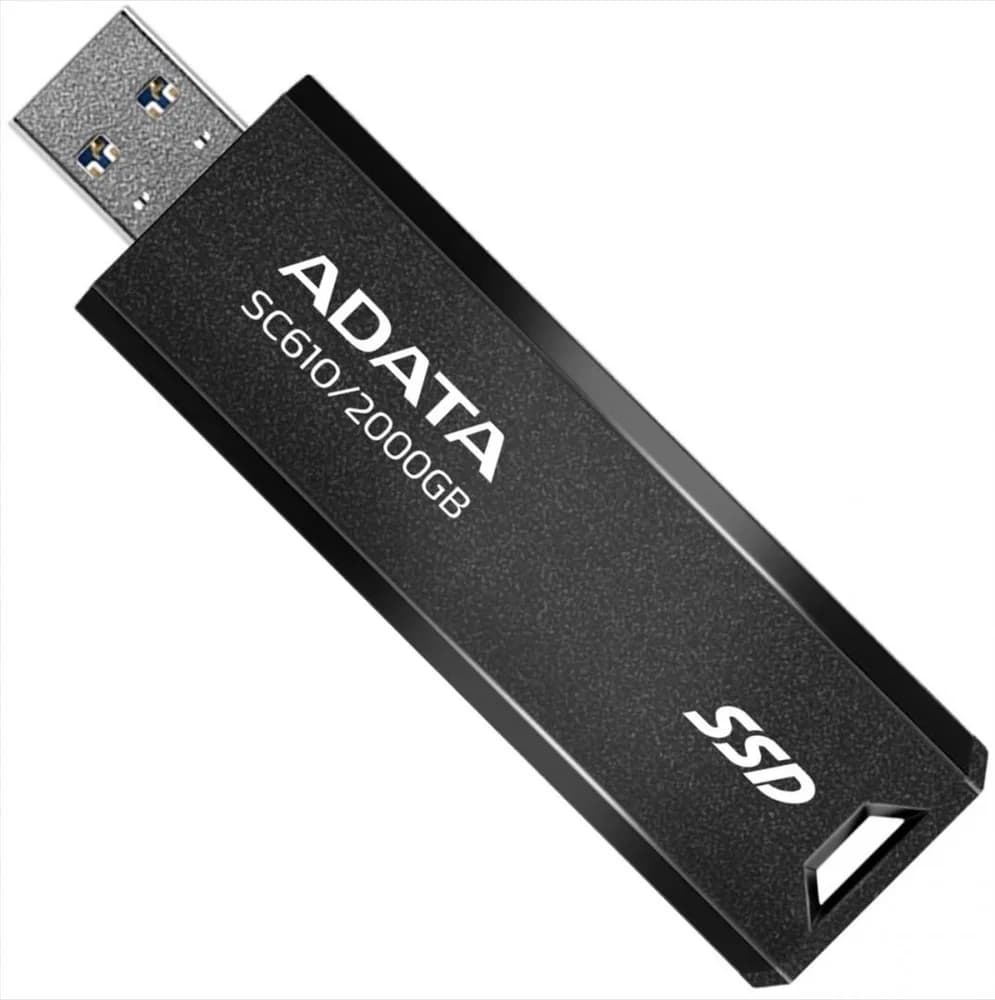 SSD extern ADATA SC610, 2 TB, USB 3.2 Gen 2, negru — miniatură
