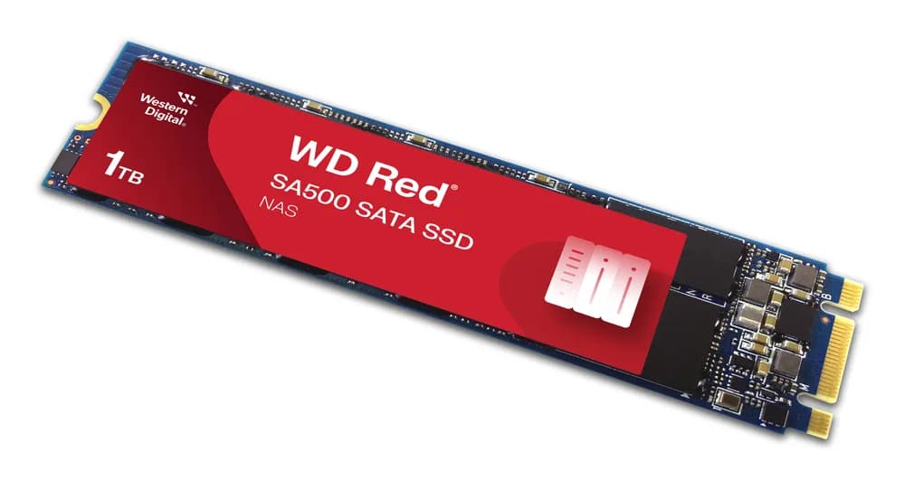 WD Red SSD SA500 NAS 1TB SATA III 6Gb/s M.2 2280 "WDS100T1R0B-68A4Z0" — miniatură
