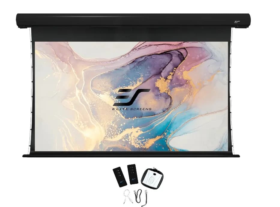 Ecran proiectie electric, 299 x 168cm, Tensionat, EliteScreens Saker SKT135UHW2-E24, Format 16:9, Drop 60cm, Trigger 12v