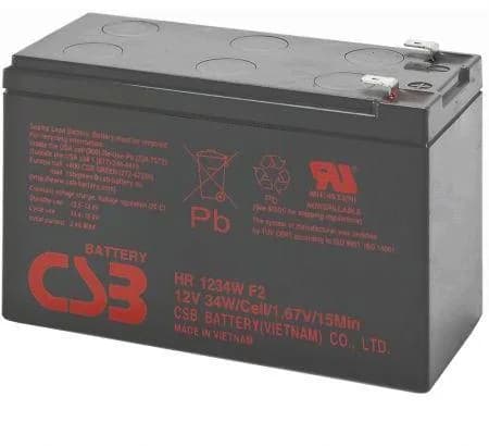 Baterie UPS CSB HR1234WF2, 12V 9Ah, 150.9 x 64.8 x 94.3 mm, Borne F2, Durata medie 3-5 ani, VRLA "HR1234WF2"