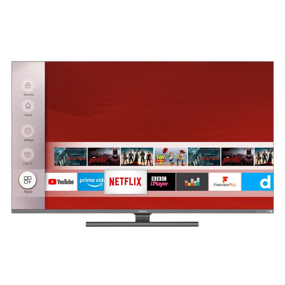 QLED+ TV HORIZON 4K-SMART 55HQ9730U/B, 55" D-LED, 4K Ultra HD (2160p),Dolby Vision HDR / HDR10+ / HDR10 / HLG + MicroDimming, Digital TV-Tuner DVB-S2/T2/C, CME 400Hz, HOS 3.0 SmartTV-UI (WiFi built-in) +Netflix +PrimeVideo +Youtube, Amazon Alexa built in / WW Google Assistant, 1xLAN (RJ45), Wireless — miniatură